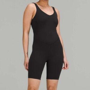 Lululemon Align Onesie 8" Athletic One Piece Romper Workout Bodysuit Black 2